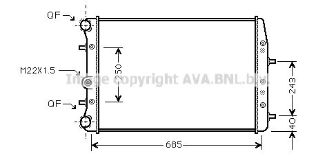 AVA QUALITY COOLING Радиатор, охлаждение двигателя SA2008